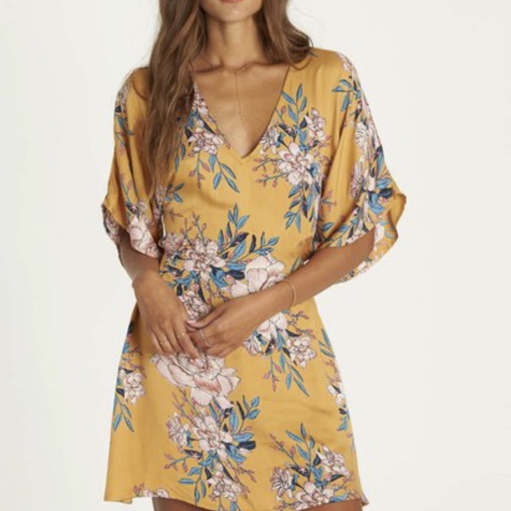 Billabong Golden Light Open Back Dress - Sz M